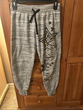 Universal Studios Gray Marled Ankle Joggers with Black & Gold Star
